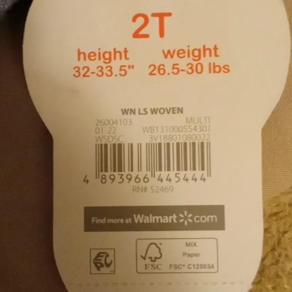 2T LONG sleeve with buttoned arm for cuff - Picture 5 of 5